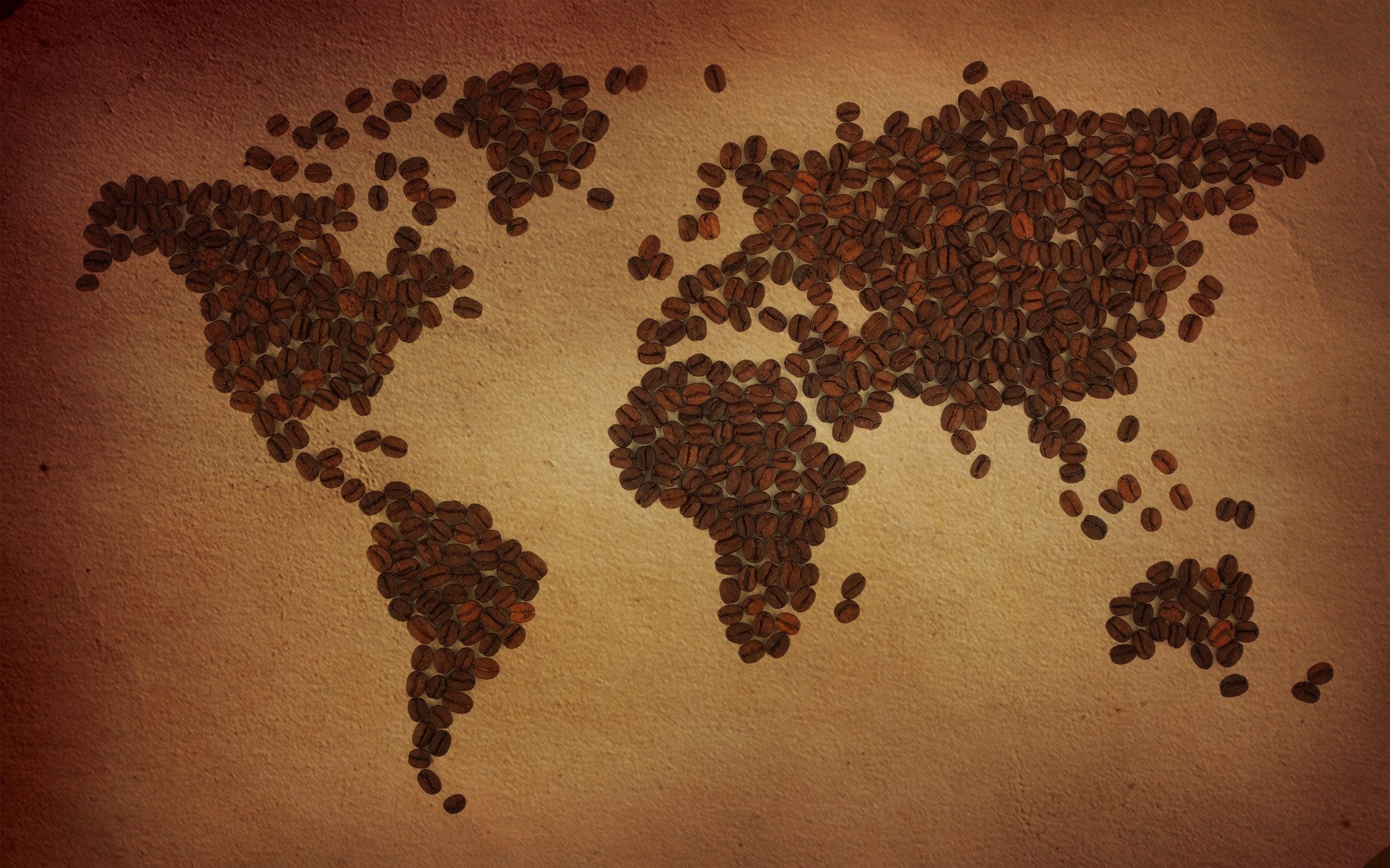 granos de café café granos mapa mundo continente continente