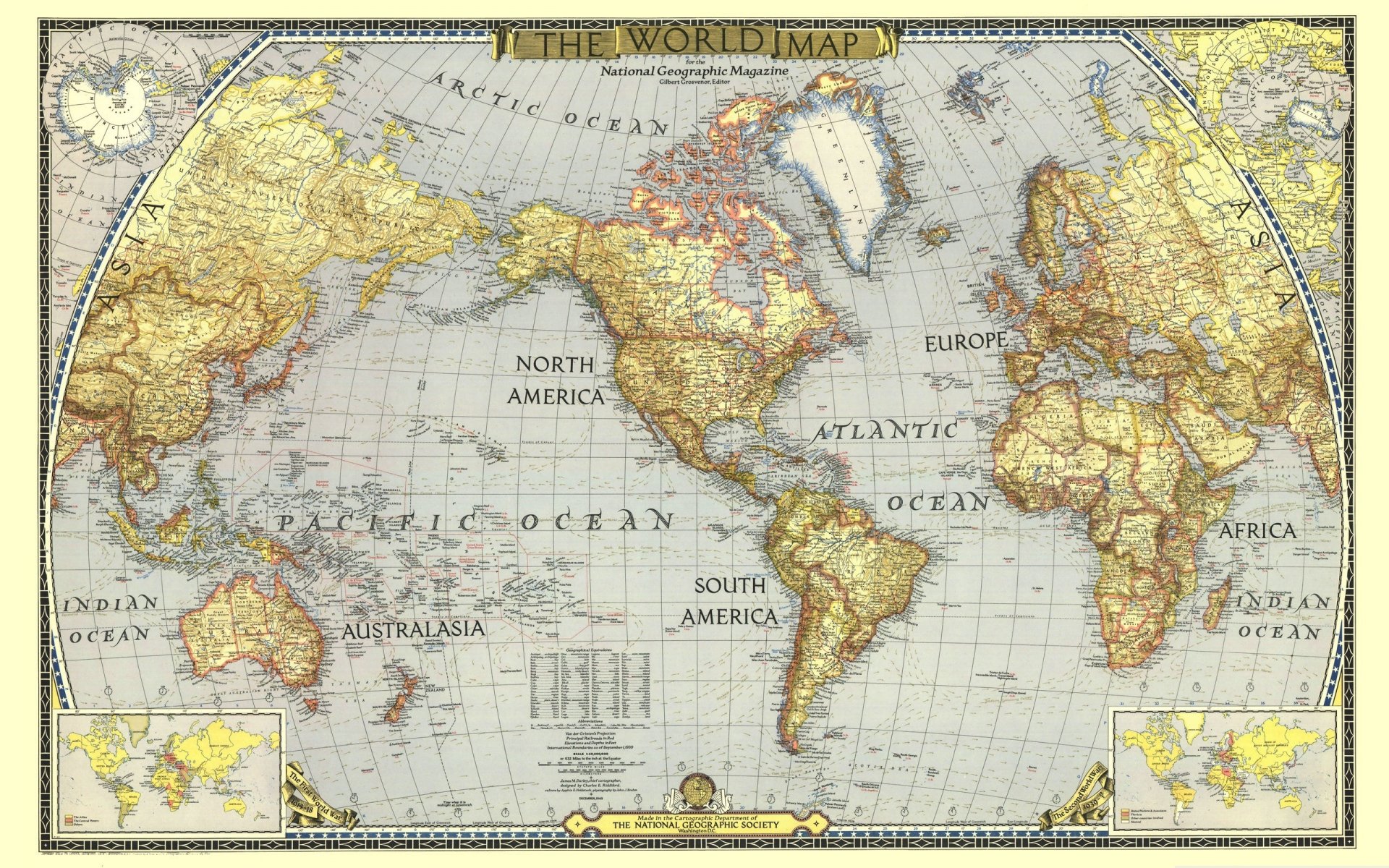 mappa del mondo continenti iscrizioni oceani