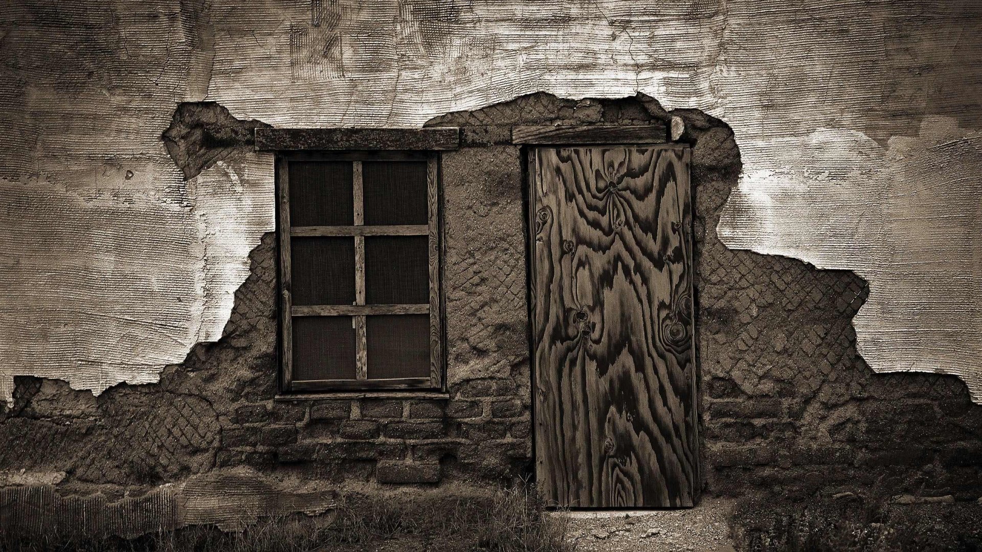 divers vieille maison mur délabré fenêtre porte