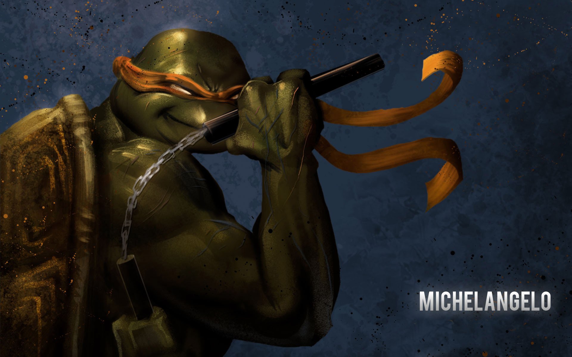 tortugas ninja michelangelo nunchakus