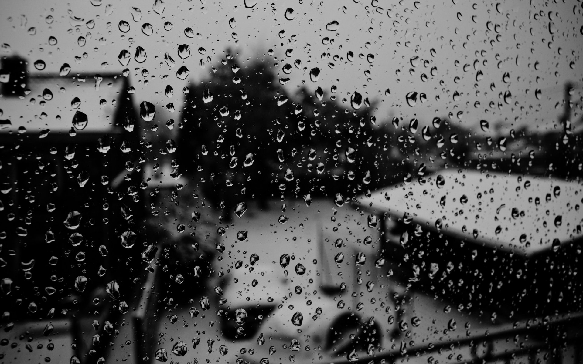 glass drops winter buildings roof