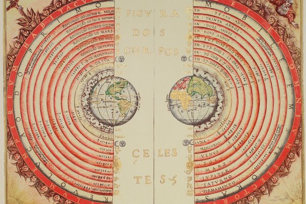 Atlante con mappe del mondo del vecchio ordine mondiale