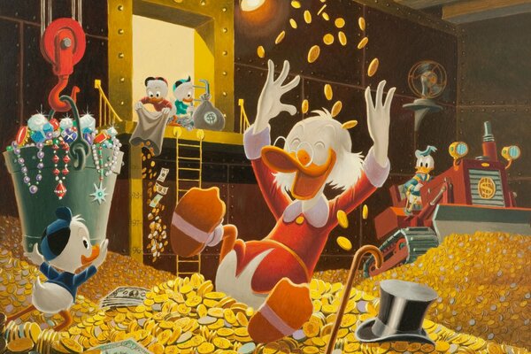 Scrooge McDuck dans l or des histoires de canard