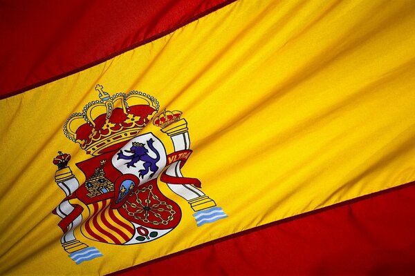 Drapeau National de l Espagne avec emblème