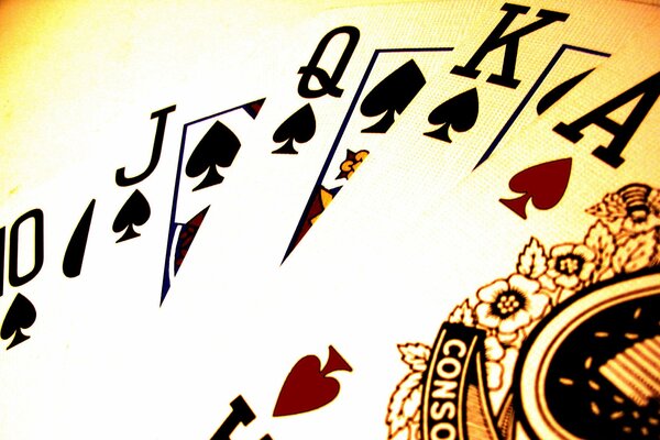 Fond d écran cartes poker Royal flush