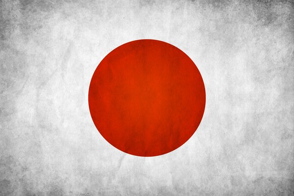 Flagge von Japan. Roter Kreis auf weißem Hintergrund