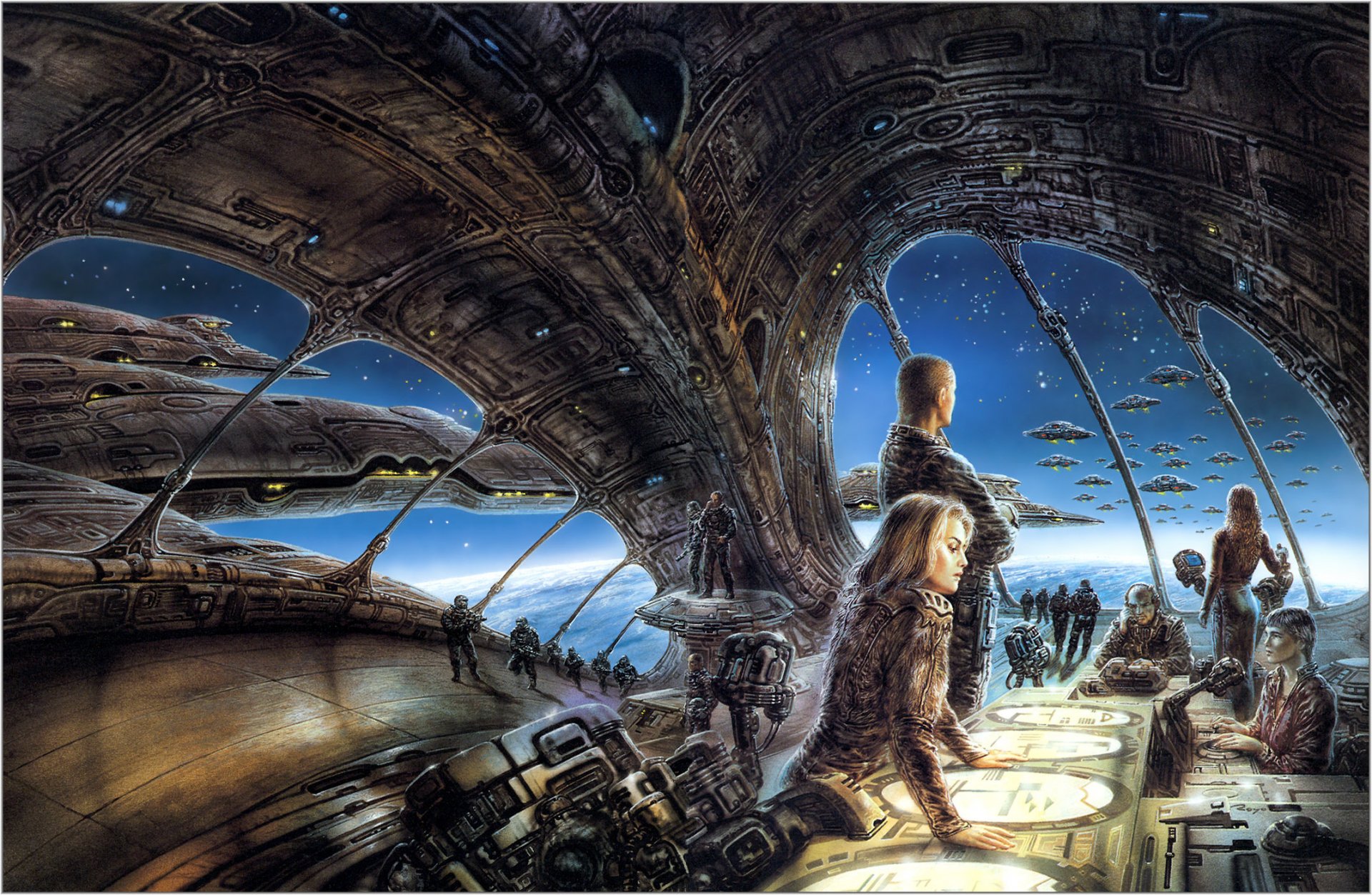 art luis royo chantry guilde navire espace gens fille planète