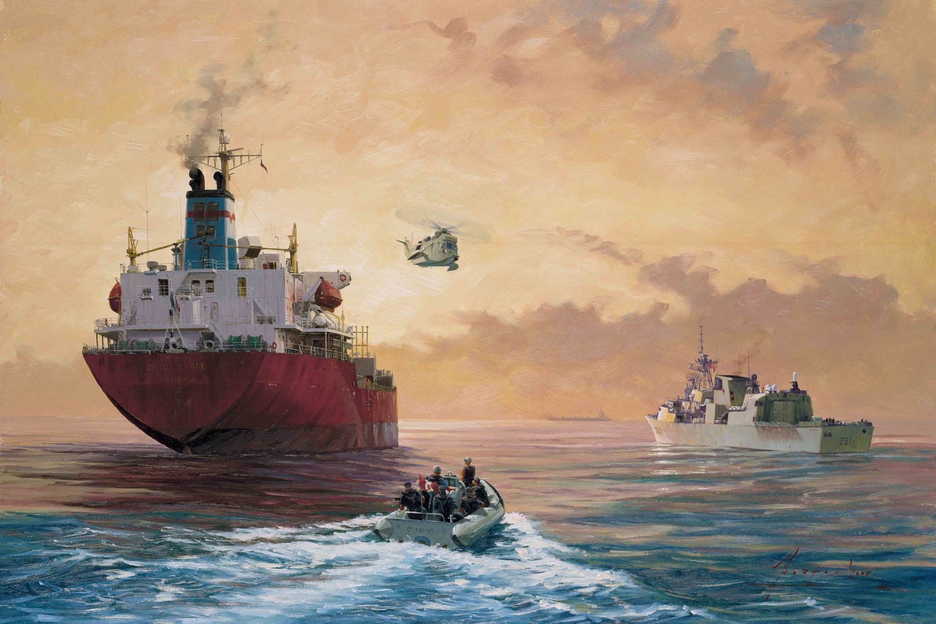 arte pittura john horton marina operazione operazione apollo condotta dalle forze armate canadesi a sostegno degli stati uniti la loro operazione militare in afghanistan si è svolta dall ottobre 2001 all ottobre 2003 royal canadian navy navy