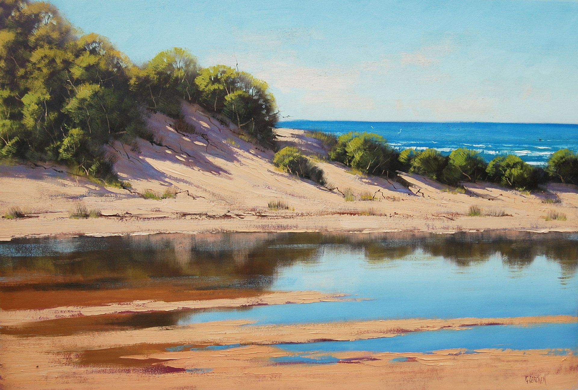 art picture coastal beach dunes artsau