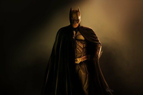 Batman el caballero oscuro posa para asustar