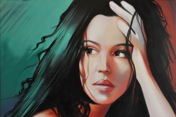 Portrait of the beautiful Monica Bellucci