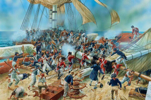 Naval British and French battle on June 18 , 1793