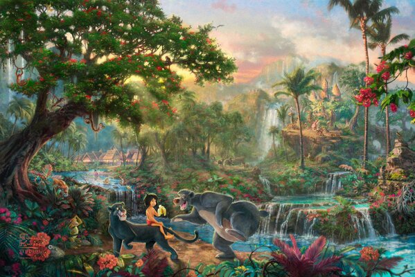 Animated film about Mowgli in the jungle