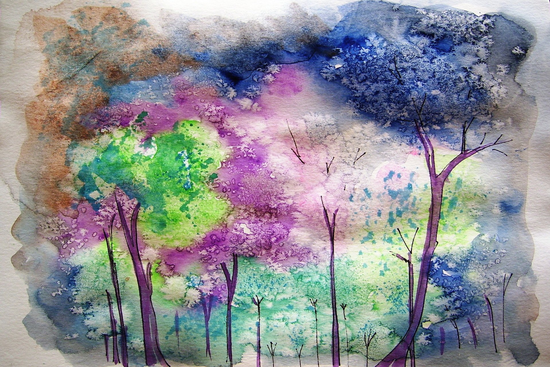 nature peinture aquarelle