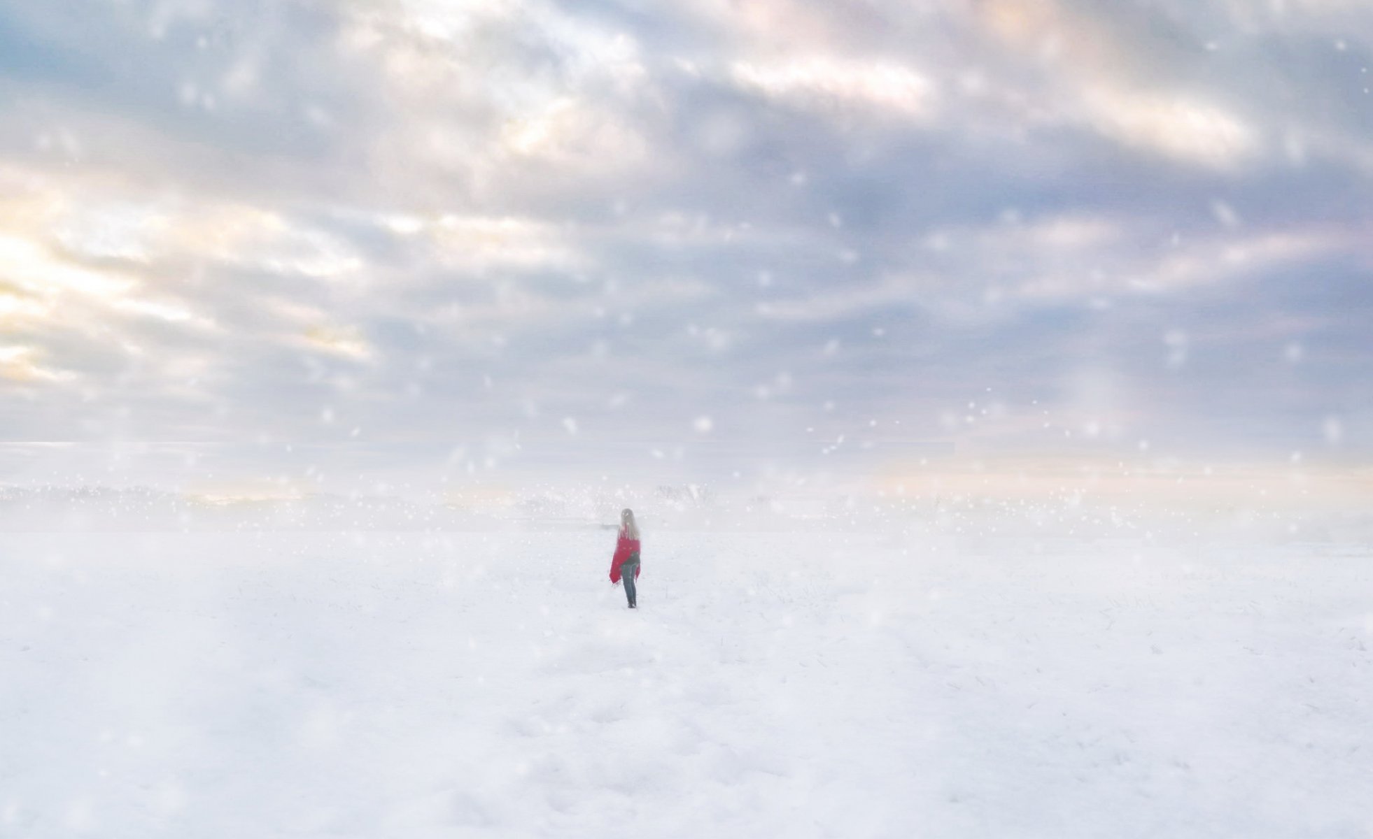 the field snow girl