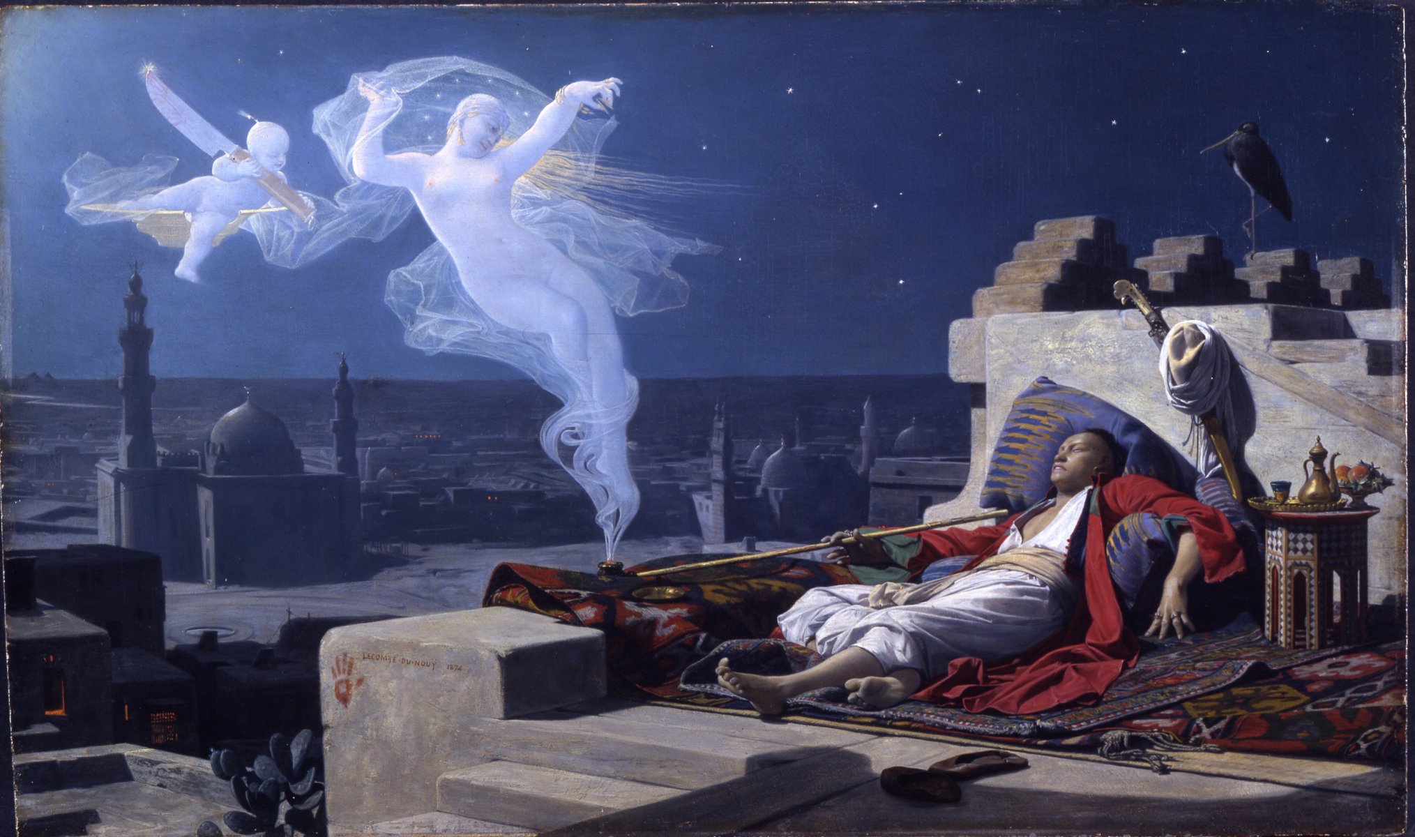 jean lecomte du nouÿ sogno degli eunuchi notte fumo ciao res est pittura jean lecomte du nui sogno dell eunuco 1874 coltello moschea edifici tubo tetto pantofole tappeti est ronzio