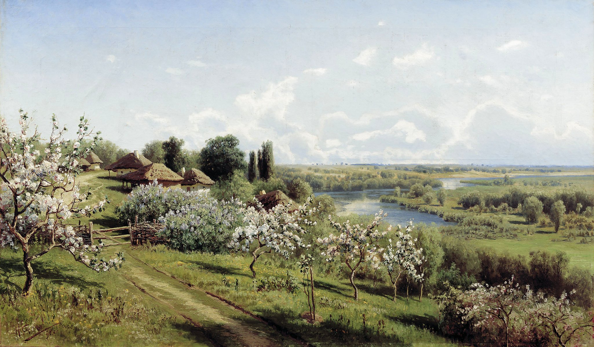 ergeyev apple trees in blossom in the ukraine pattern