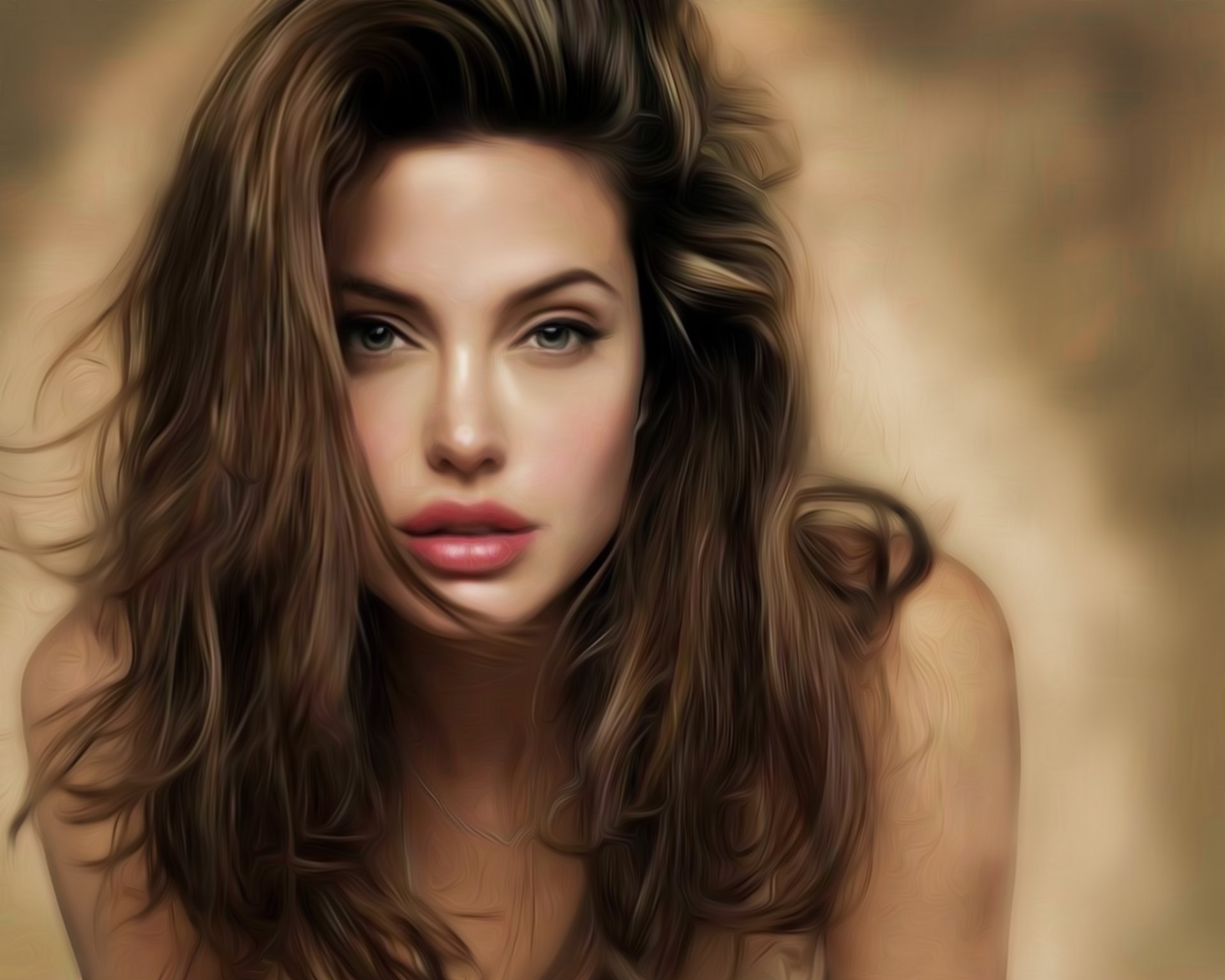 arte angelina jolie ragazza attrice capelli viso