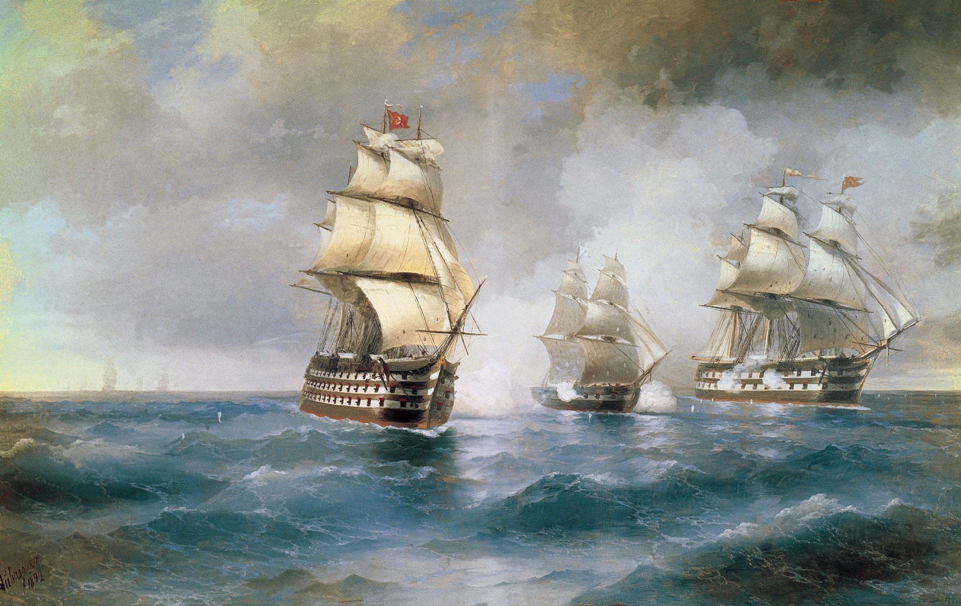 aivazovsky pittura pittura navi mare