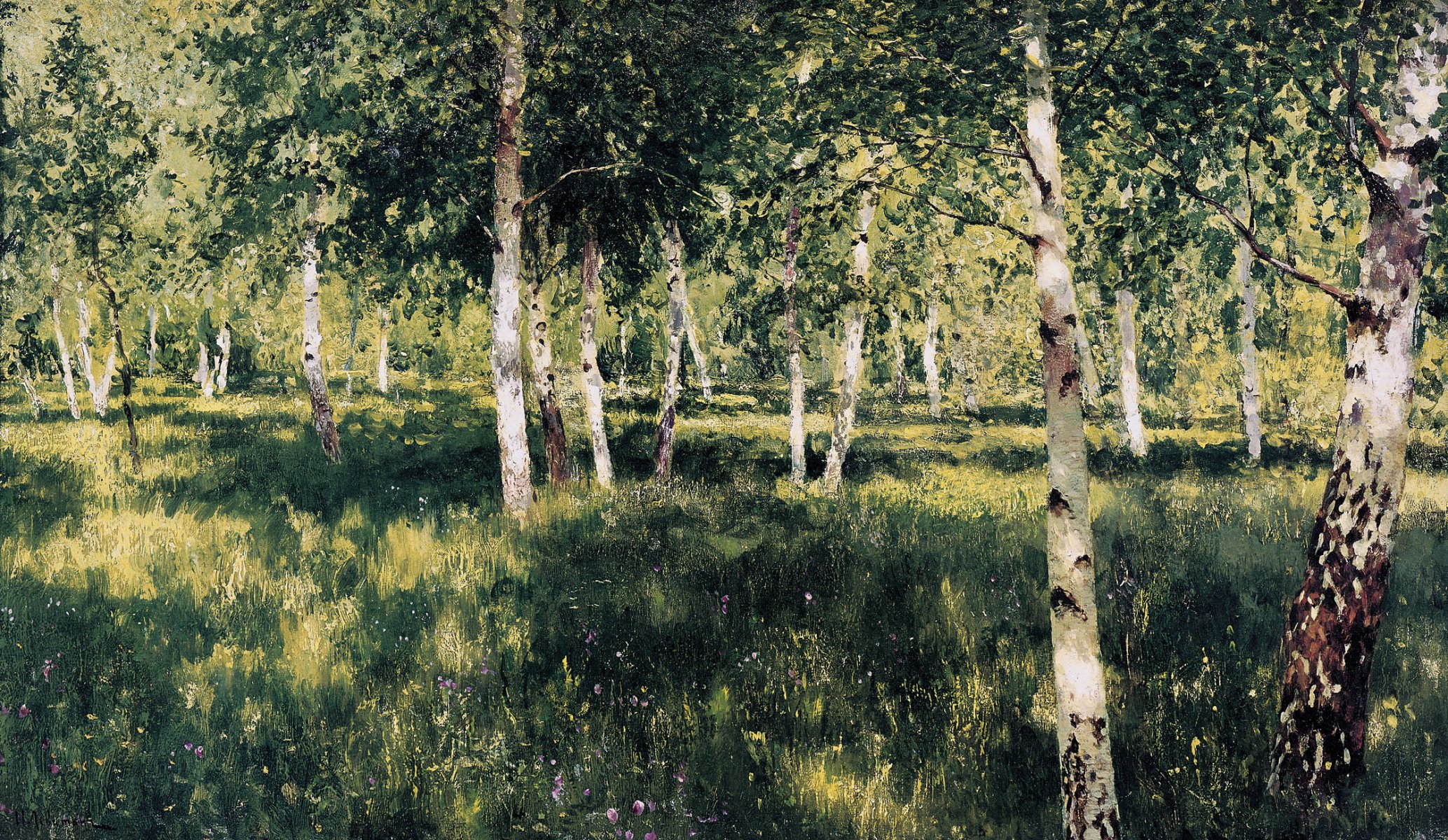 levitan birch grove pattern