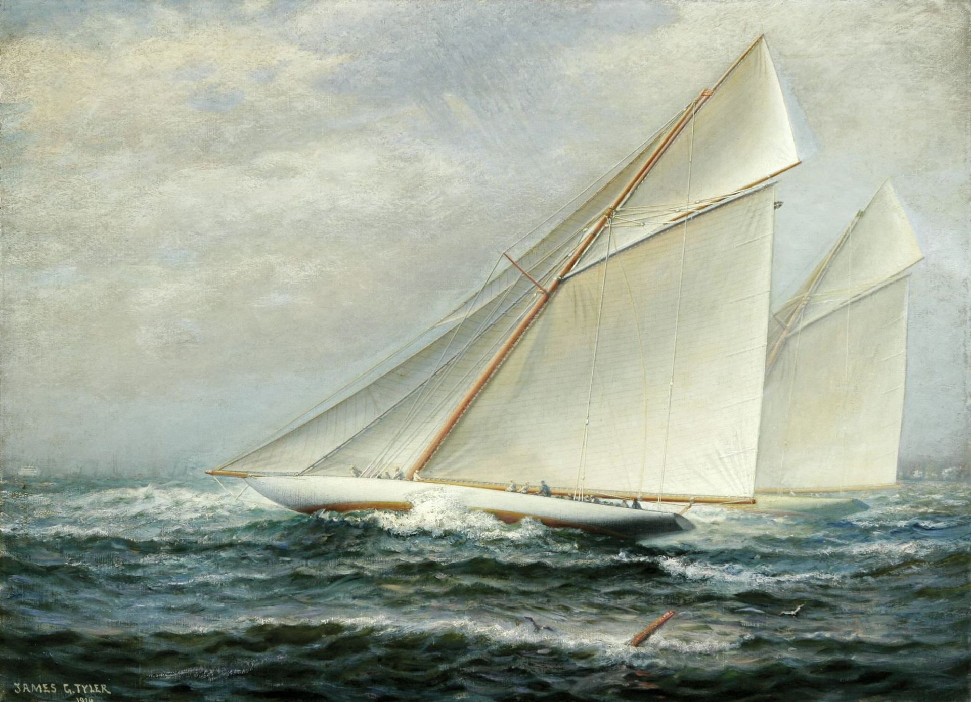 james gale tyler mar yates regata pintura pintura