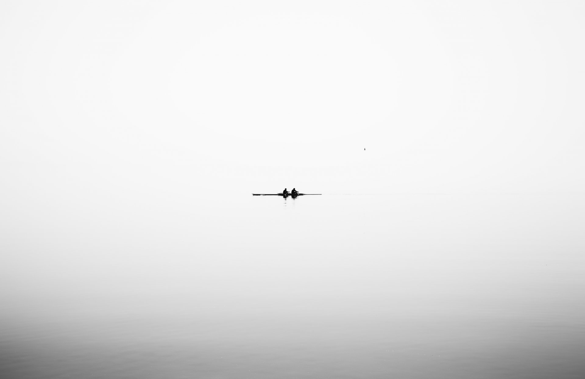 rivière bateau minimalisme