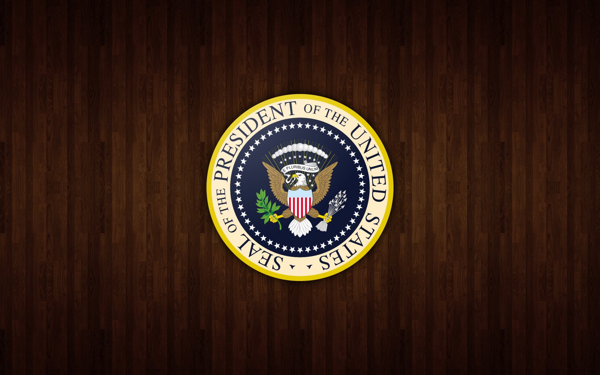 escudo del presidente de los estados unidos logotipo madera