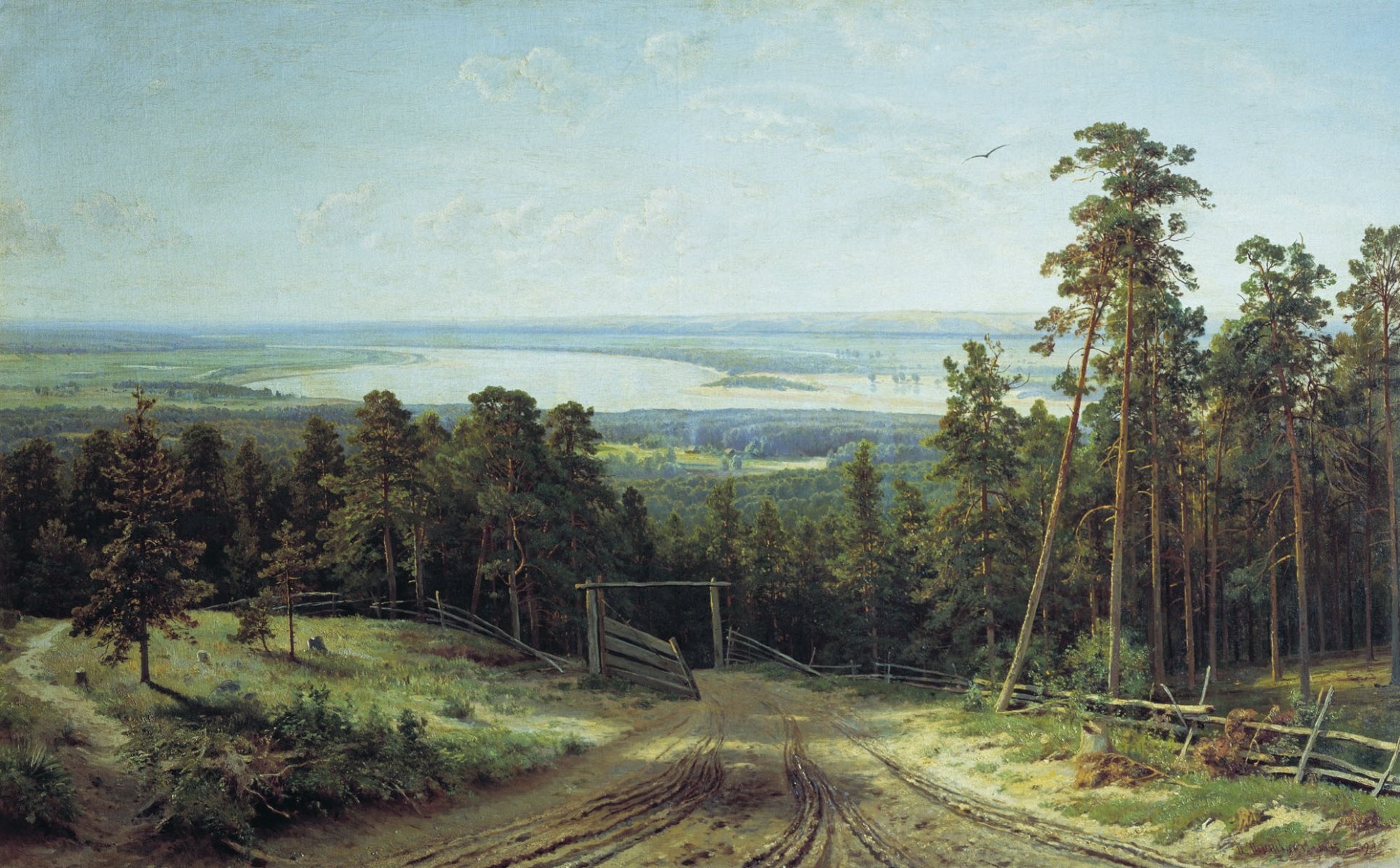 shishkin kama in der nähe von elabuga gemälde