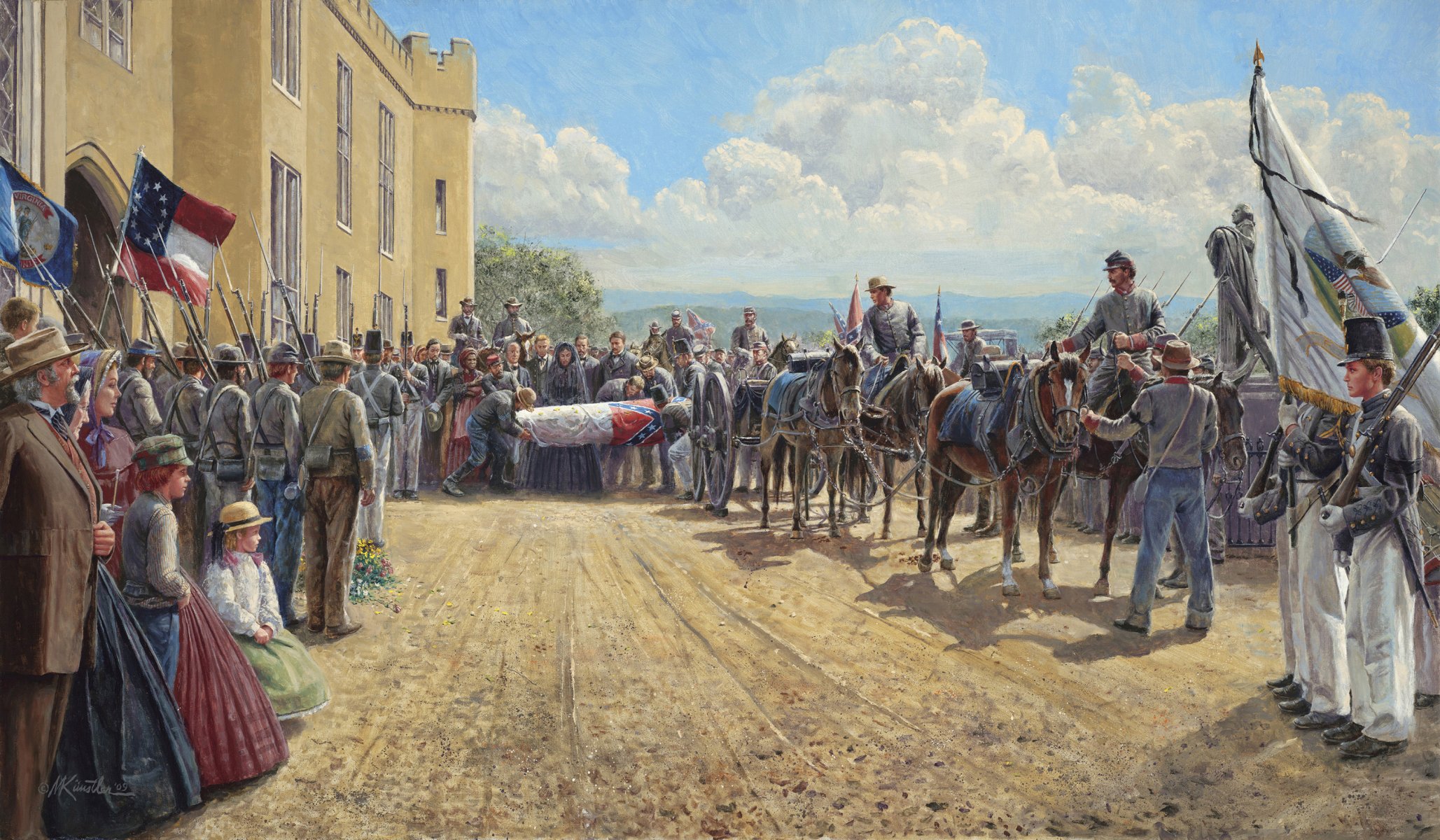 dernier hommage jackson \ s funérailles lms 15 mai 1863 guerre civile soldats