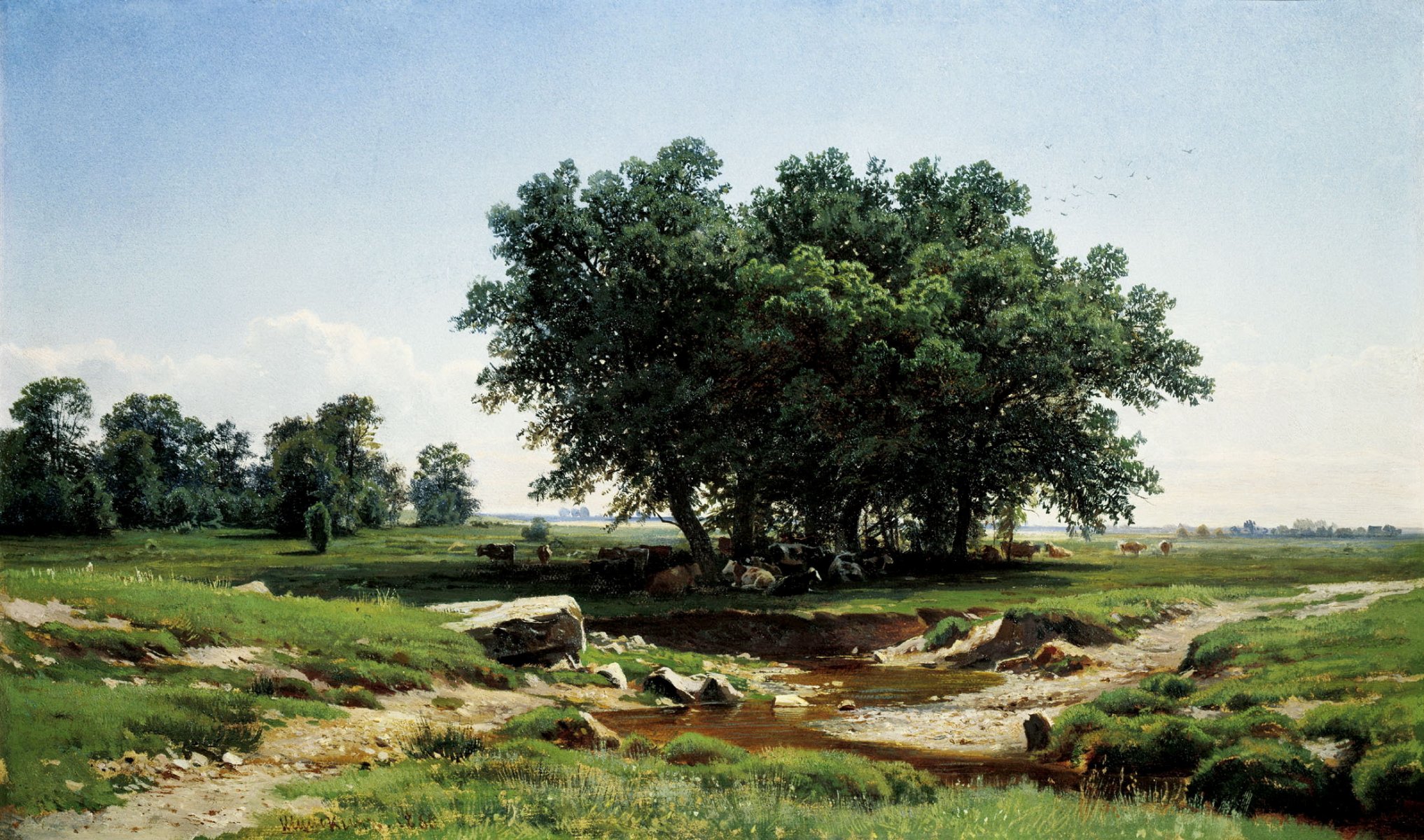 shishkin dans l ombre peinture