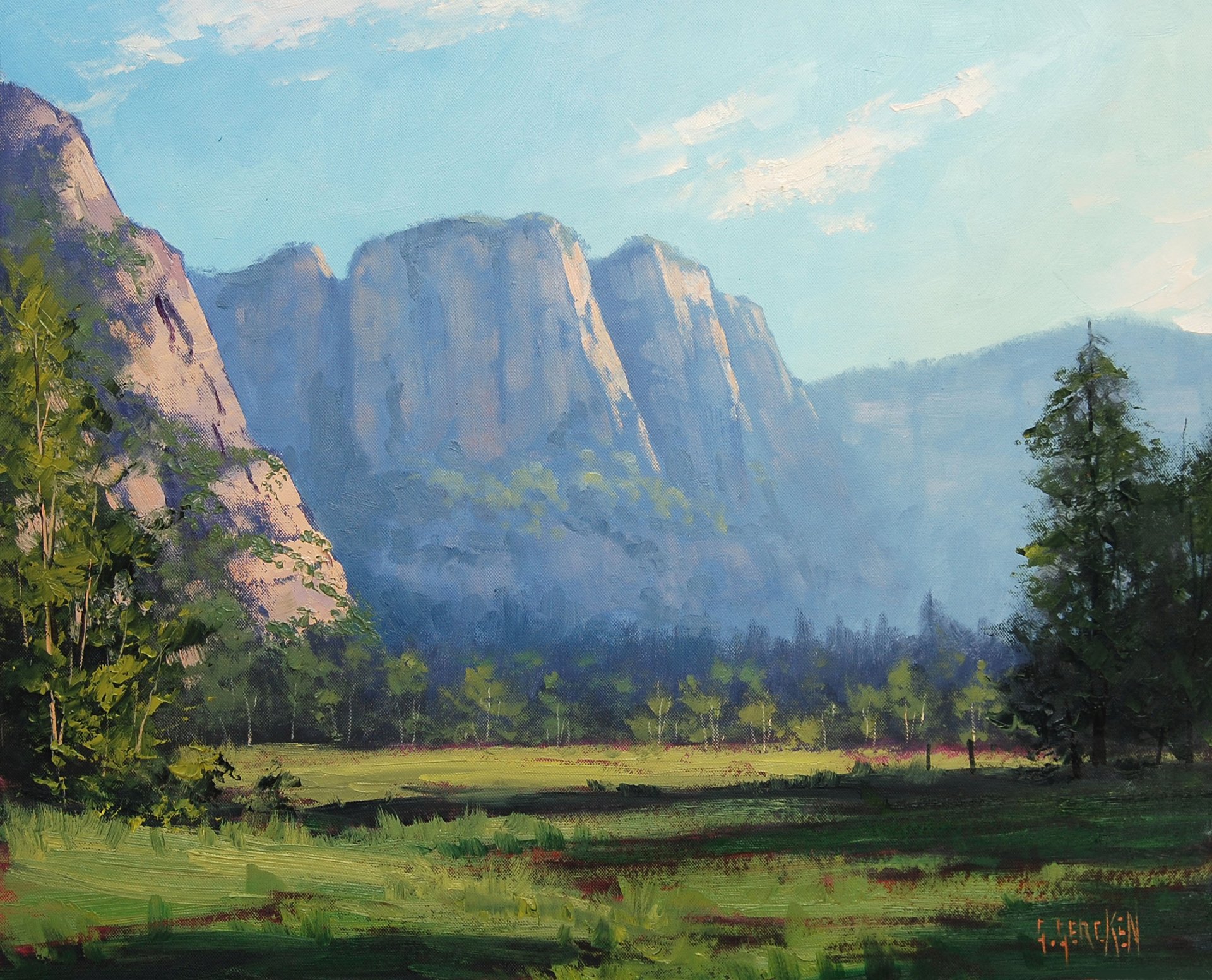 arte dibujo artsaus yosmite pintura de paisaje