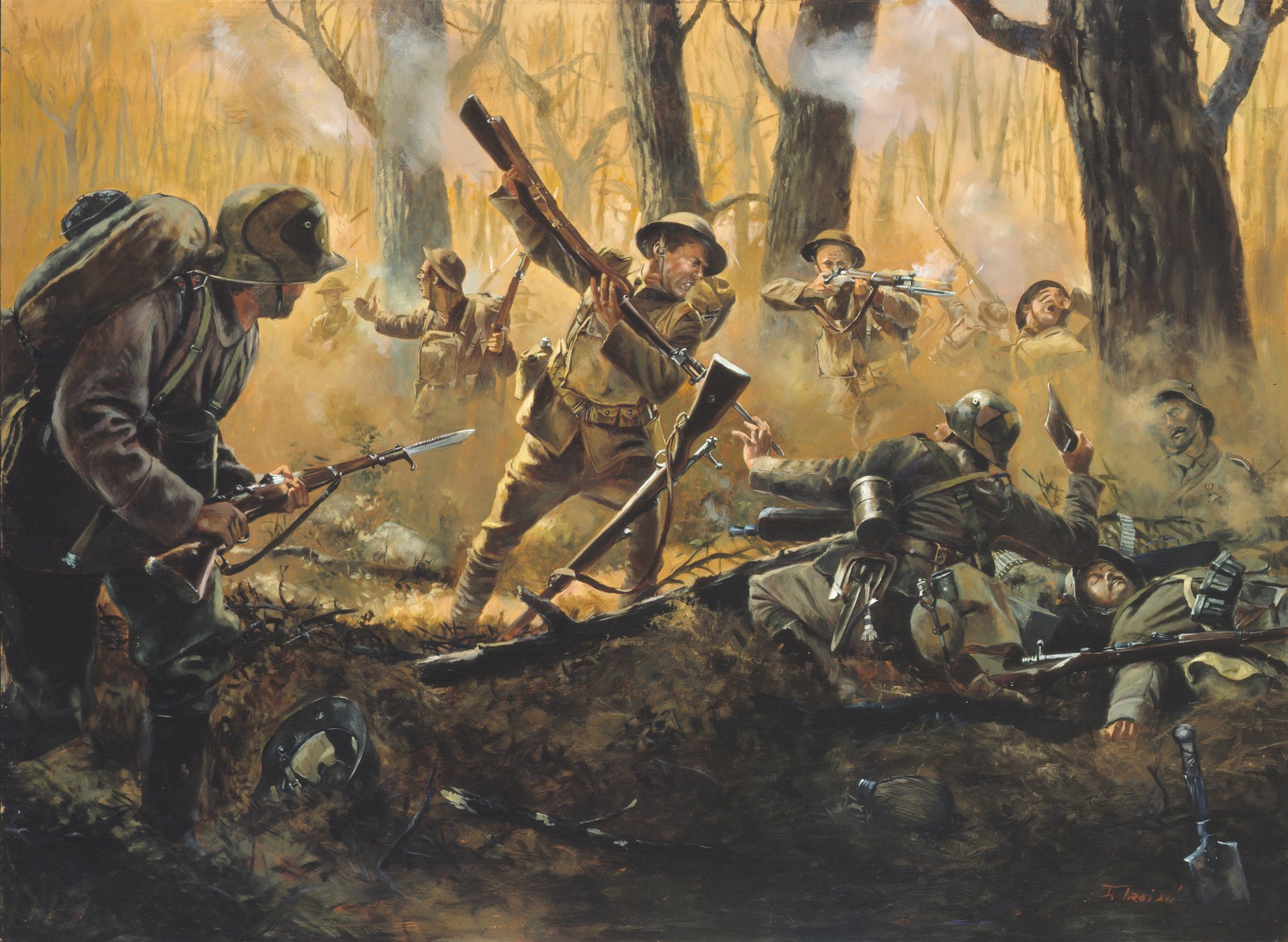 men of iron by don troiani courthiezy france july 15 1918 among the 17 national guard divisions assigned war forest the german