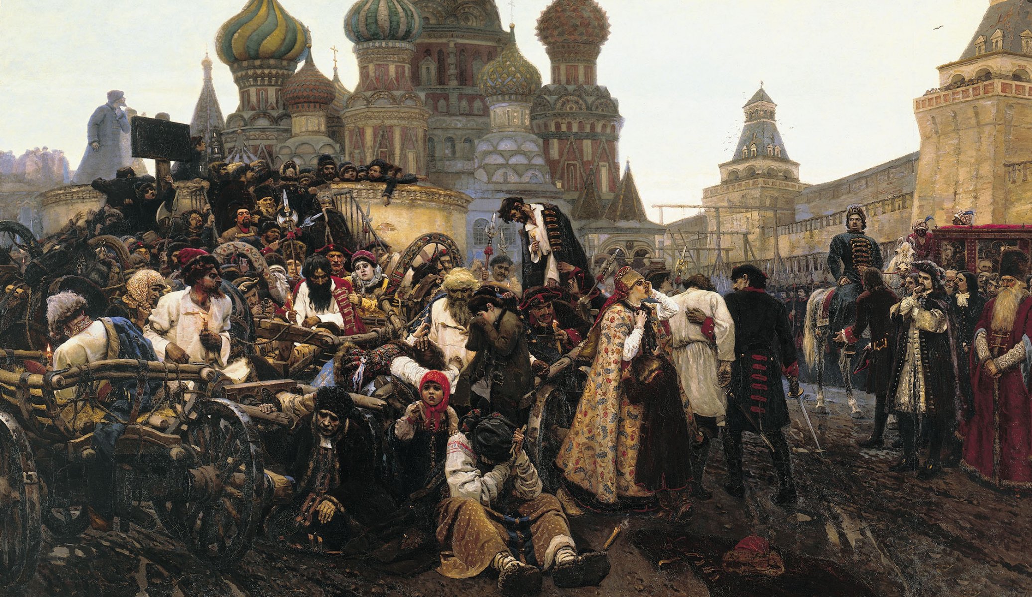 morgen der streletsky-hinrichtung vi surikov moskau menschen menschen menschenmenge bild kunst zeichnung bild