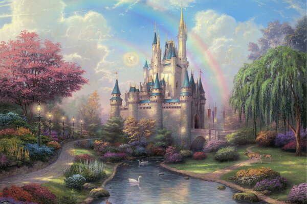 Ein neuer Tag in den Burgen von Cinderella Märchen