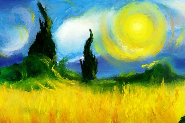 Art basé sur le tableau de Van Gogh
