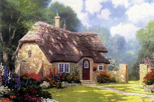 A beautiful house in a wonderful garden