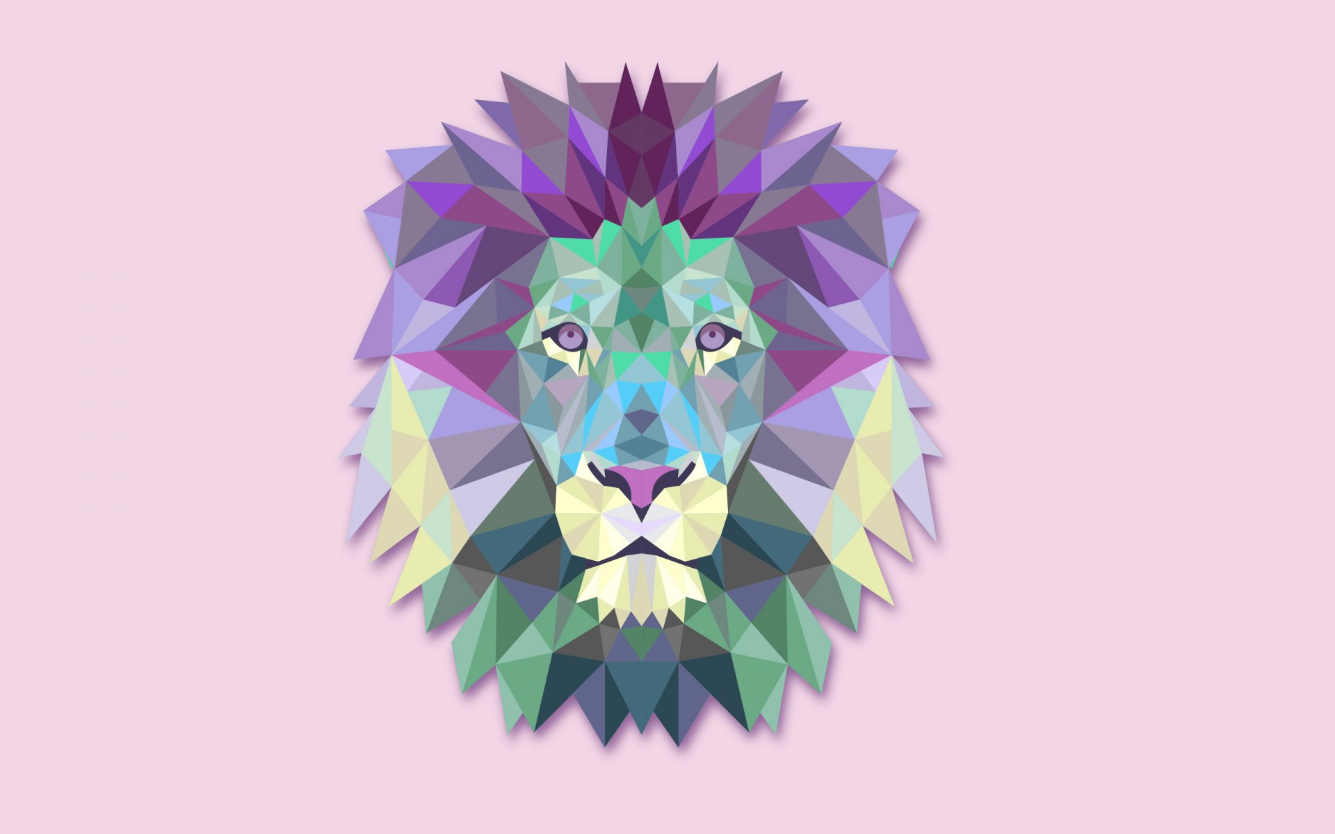 lion abstraction minimalism light background