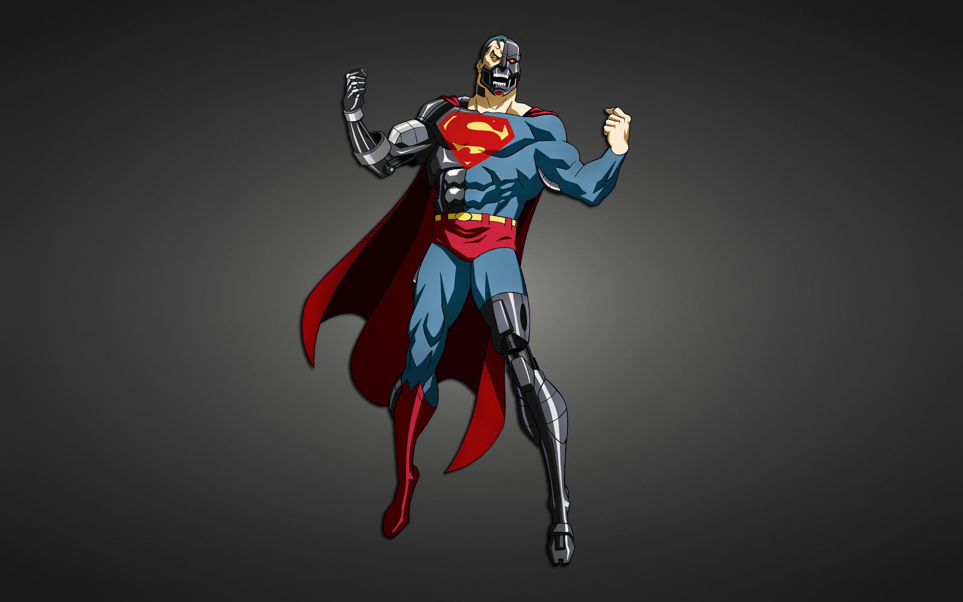 superman comic cyborg metall schrei roboter