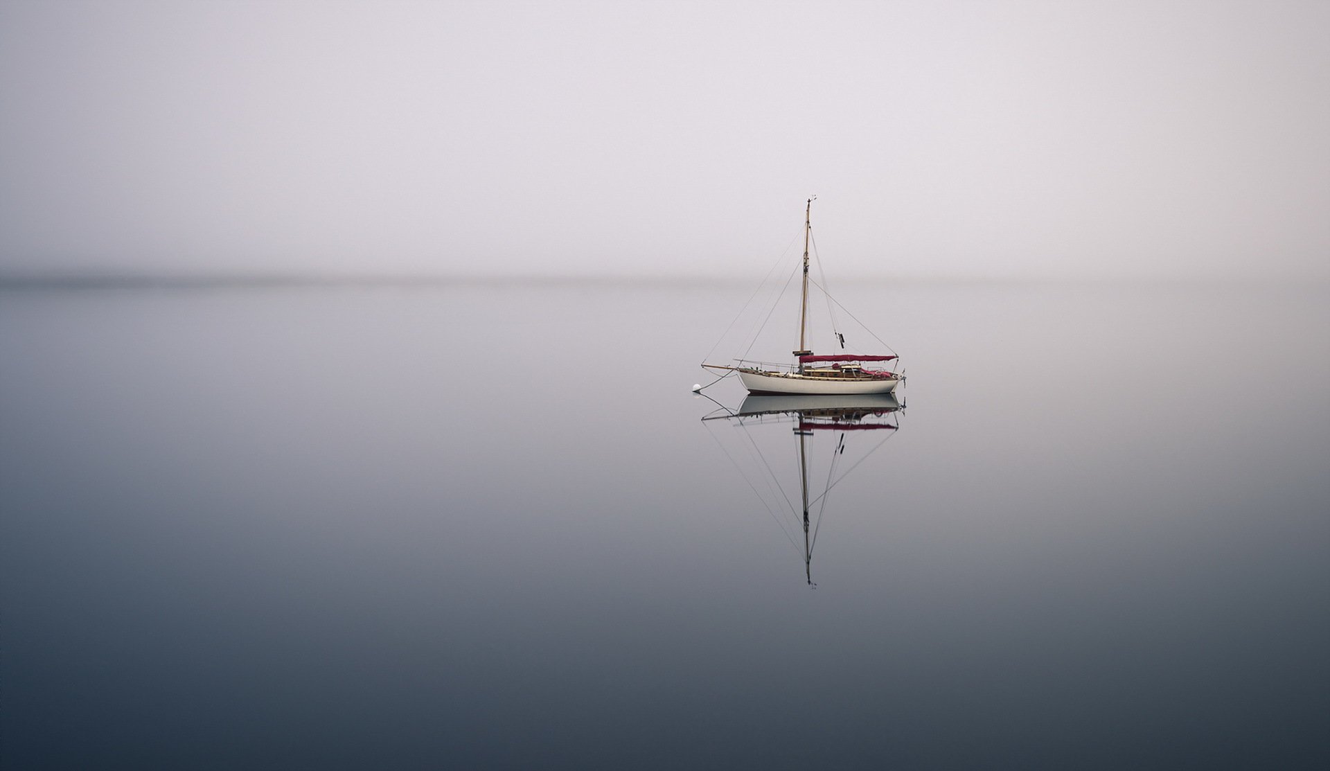 mer bateau brouillard