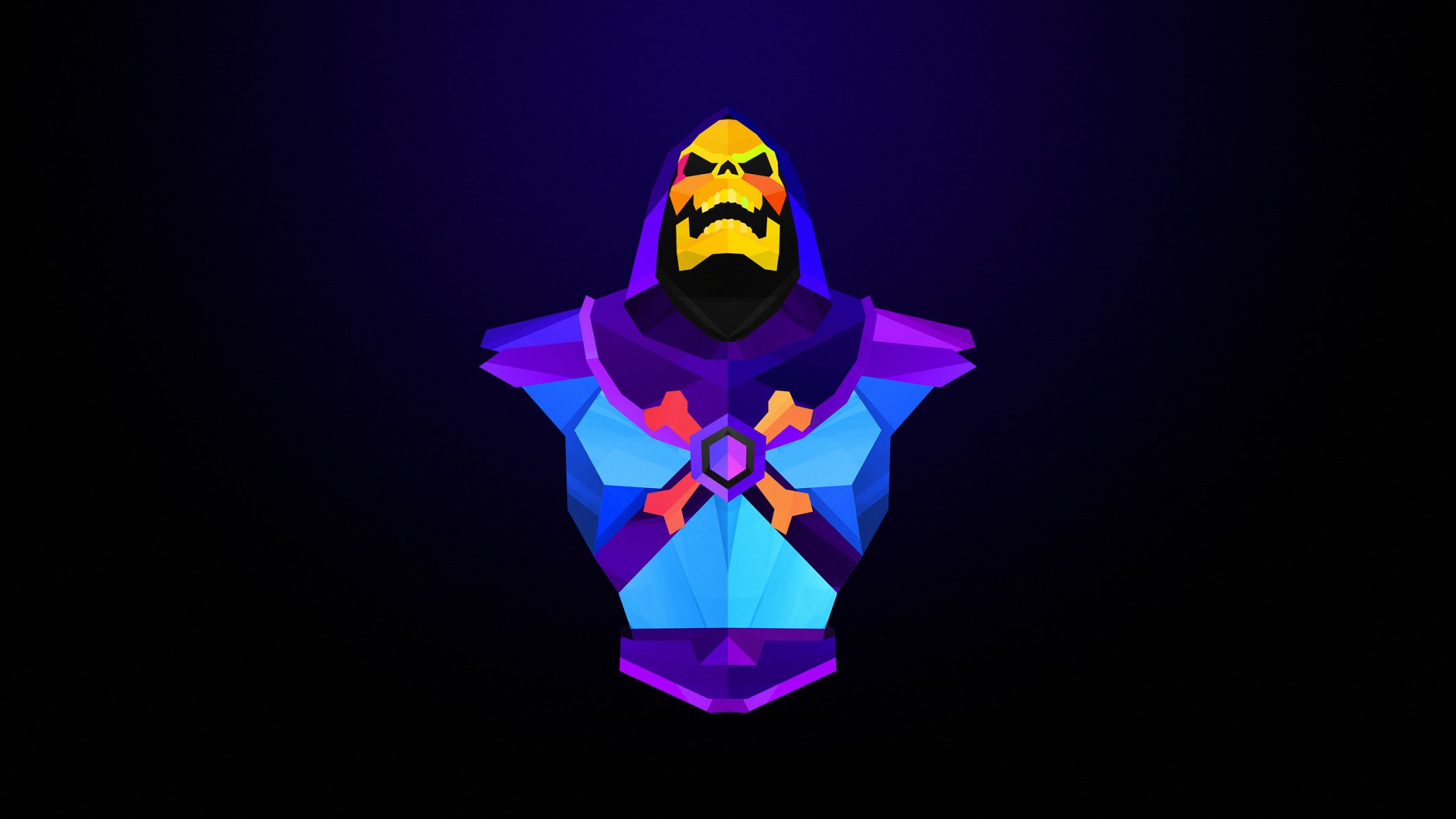 keletor abstract minimalism skull