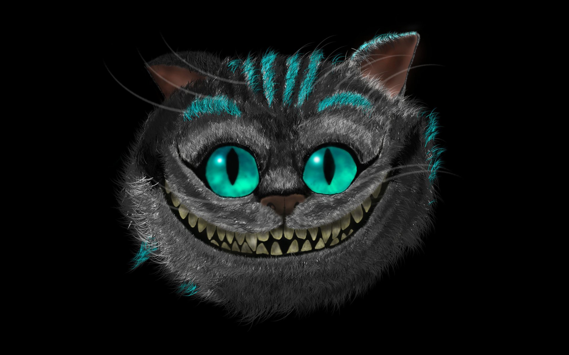 cheshire cat alice in wonderland alice’s adventures in wonderland art dark background face smile