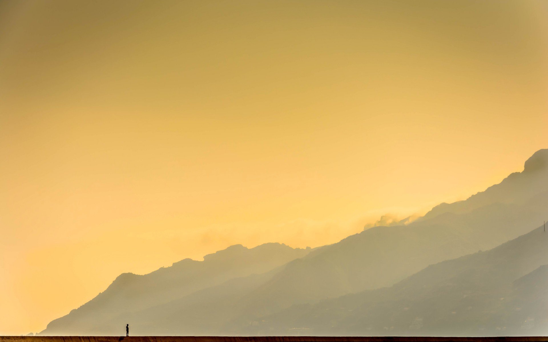 montagne cielo uomo