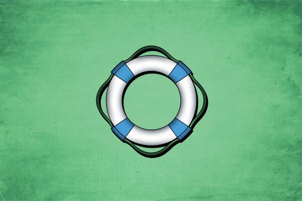 Lifebuoy green background blue tones