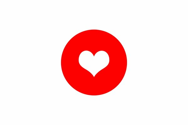 Corazón en un círculo para la fiesta de San Valentín