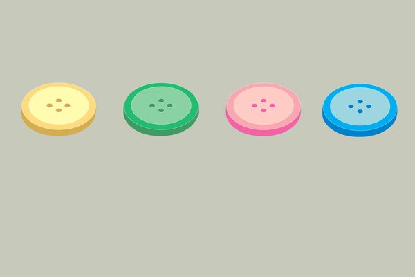 Four colored buttons on a gray background