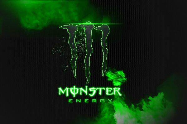 Логотип монстер Энерджи ядовитый зелёный