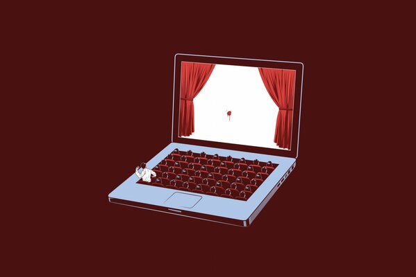 The laptop is like an auditorium