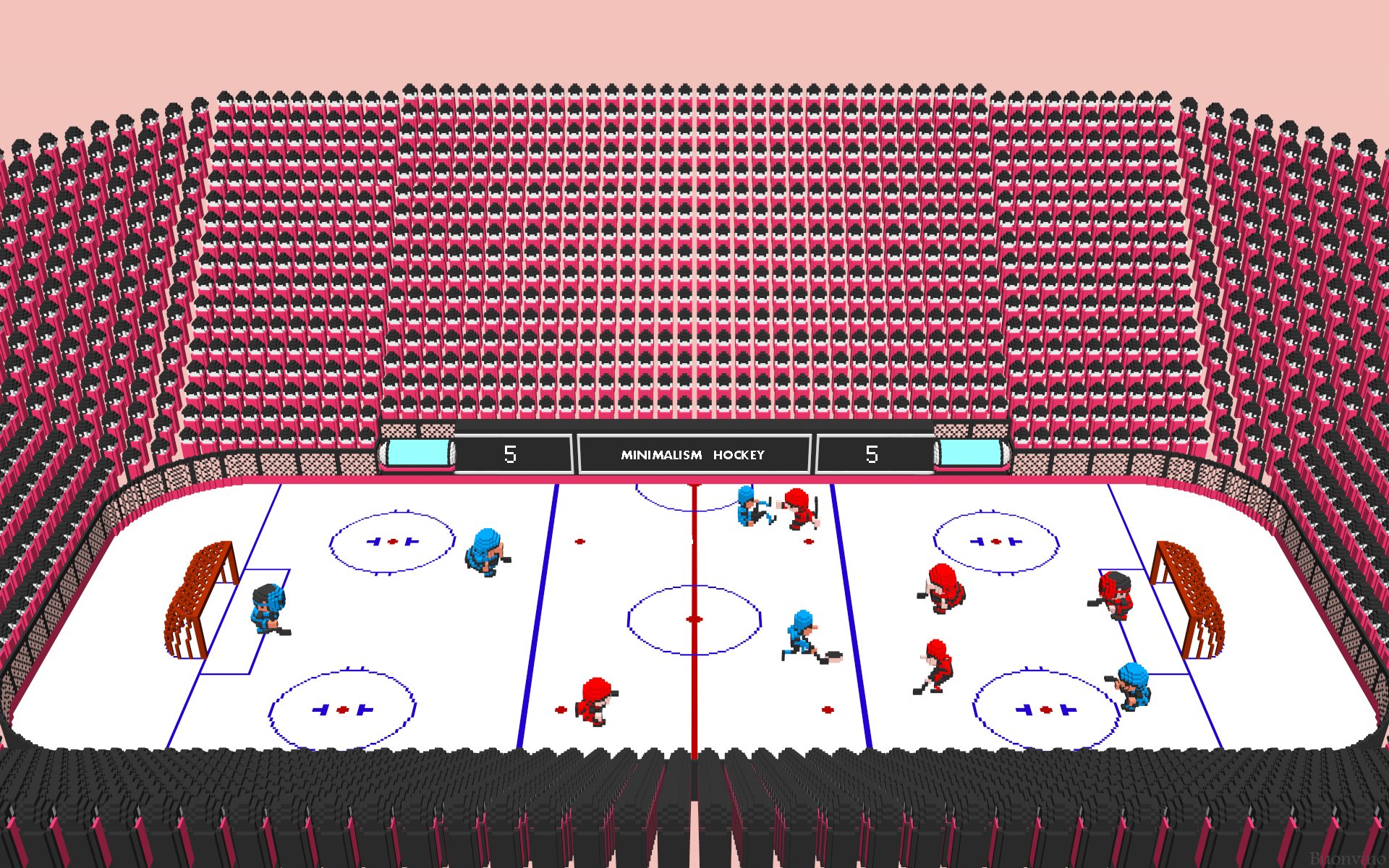 hockey-spielplatz mit puck-spielplatz box schwarz puck auf eis hockeyspieler teams blau rot nhl entscheidend moment puck puck minimalismus