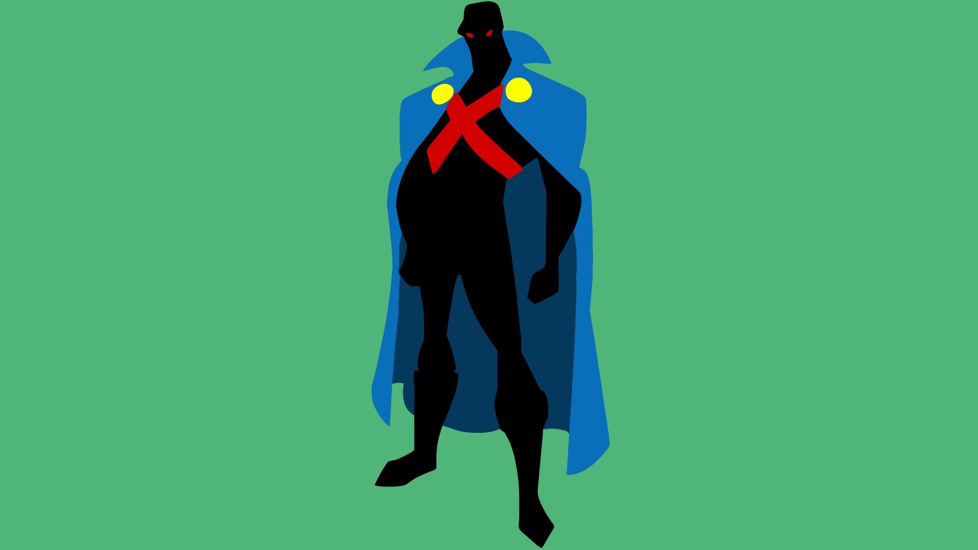 justice league minimal dc comics minimalisme chasseur martien martien