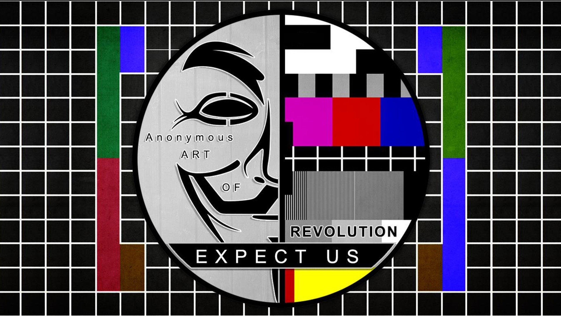 anonyme révolution attendez-nous art échantillon de test art anonyme